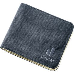 Portfel deuter Zipper. Czarne portfele damskie Deuter, bez wzorów, z materiału. Za 87.30 zł.