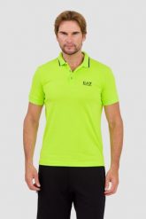 EA7 Zielona koszulka polo. Zielone koszulki polo męskie EA7 Emporio Armani, l, bez wzorów, bez ramiączek. W wyprzedaży za 309.99 zł.