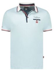 Geographical Norway Koszulka polo "Kblended" w kolorze błękitnym rozmiar: XL. Niebieskie koszulki polo męskie Geographical Norway, xl, bez wzorów, z bawełny, bez ramiączek. Za 91.99 zł.