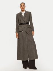 Elisabetta Franchi Płaszcz zimowy CP-00-246E2-V1000 Szary Regular Fit. Szare płaszcze damskie Elisabetta Franchi, na zimę, bez wzorów, z syntetyku. Za 4,699.00 zł.