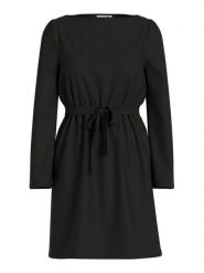 Vila Sukienka "Vileinas" w kolorze czarnym rozmiar: XS. Czarne sukienki damskie Vila, xs, bez wzorów, bez kołnierzyka, bez ramiączek, midi. Za 87.19 zł.