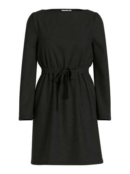 Vila Sukienka "Vileinas" w kolorze czarnym rozmiar: XS. Czarne sukienki damskie Vila, xs, bez wzorów, bez kołnierzyka, bez ramiączek, midi. Za 87.19 zł.