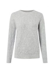 Vila Sweter - VILAssia Kobiety szary, L. Szare swetry klasyczne damskie Vila, l, z materiału, bez kołnierzyka. Za 139.95 zł.