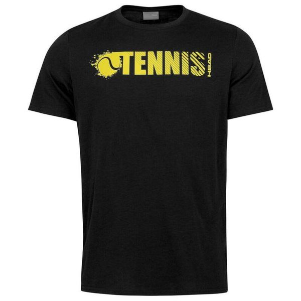 Koszulka tenisowa męska Head Font Tshirt. Czarne t-shirty męskie HEAD, m, bez wzorów, bez kołnierzyka. Za 109.99 zł.