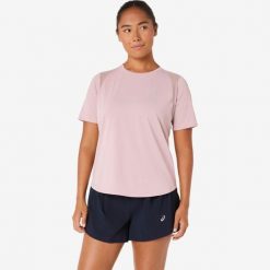 Koszulka do biegania damska ASICS. T-shirty damskie Asics, s, bez wzorów, z materiału, bez kołnierzyka. Za 199.99 zł.