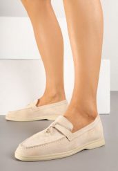 Beżowe Mokasyny z Imitacji Zamszu z Ozdobną Aplikacją Tasseli. Brązowe mokasyny damskie Born2be. Za 89.99 zł.