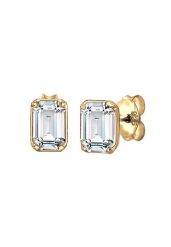 Elli Damskie kolczyki sztyfty prostokątne Basic Geo z kryształami w pozłacanym srebrze 925 Sterling Silver Kolczyki 1 ct. Szare kolczyki damskie Elli, pozłacane, na sztyftcie. Za 243.99 zł.