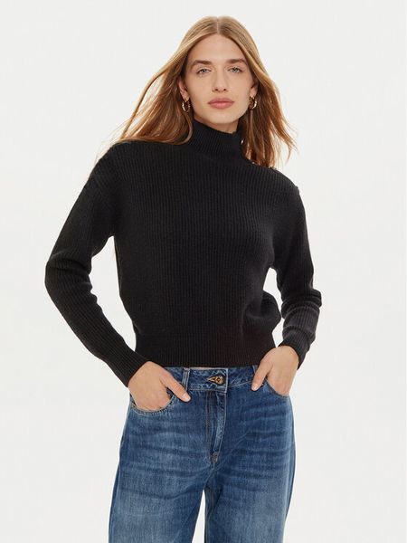 Guess Golf Zylee W4BR39 Z2WX0 Czarny Regular Fit. Czarne golfy damskie Guess, s, z aplikacjami, z syntetyku, bez ramiączek. Za 199.99 zł.