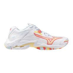 Damskie buty halowe Mizuno Wave Lightning Z. Białe buty sportowe na co dzień damskie Mizuno, bez wzorów, z materiału, do siatkówki, mizuno wave. Za 624.95 zł.