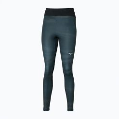 Legginsy damskie Mizuno Printed. Zielone legginsy damskie Mizuno, s, bez wzorów, z elastanu, do biegania. Za 149.99 zł.