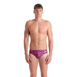 Slipy kąpielowe na basen kąpielówki treningowe do pływania Arena Briefs. Fioletowe kąpielówki męskie Arena, m, bez wzorów, do pływania. Za 139.99 zł.