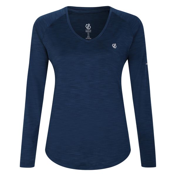 Damska Koszulka Z Długim Rękawem Discern. Niebieskie bluzki damskie Dare 2b, m, bez wzorów, sportowe, bez kołnierzyka, bez ramiączek. Za 54.99 zł.