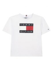 Tommy Hilfiger T-Shirt KB0KB10340 D Biały Regular Fit. Białe t-shirty chłopięce Tommy Hilfiger, bez wzorów, z bawełny, bez ramiączek. Za 159.99 zł.