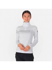 Koszulka narciarska damska Rossignol W RESORT 1/2 Zip termiczna biały. Białe bielizna termoaktywna damska Rossignol, l, bez wzorów, z materiału. Za 410.55 zł.