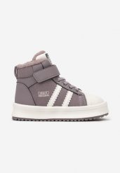 Fioletowe Botki w Stylu Sneakersów z Futrzaną Wyściółką Parlemi. Fioletowe botki dziewczęce Born2be, bez wzorów, z futra, bez ramiączek. Za 119.99 zł.