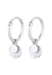 Elli Damskie kreole płytkowe Vintage Trend Blogger w pozłacanym srebrze 925 Sterling Silver Kolczyki 1 ct. Szare kolczyki damskie Elli, pozłacane. Za 313.64 zł.