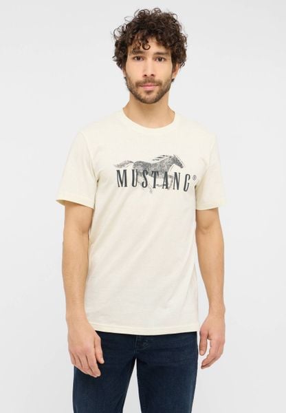 Męski T-Shirt Mustang Style Austin Light Gray 1015652 3003. Szare t-shirty męskie Mustang, m, bez wzorów, bez kołnierzyka. Za 69.99 zł.