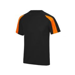Koszulka sportowa kontrastowa Just Cool. Czarne t-shirty sportowe męskie JUST COOL, l, z poliesteru, bez ramiączek, na fitness i siłownię. Za 61.30 zł.