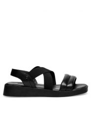 Lasocki Sandały WI16-KIMBALLY-01 Czarny. Czarne sandały damskie Lasocki, bez wzorów, ze skóry, bez obcasa, na płaskiej podeszwie. Za 83.99 zł.