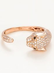 Maison héritage PARIS Złoty pierścionek "Mafdet" z diamentami rozmiar: 56. Różowe pierścionki damskie maison héritage PARIS, z diamentem, złote. Za 3,827.99 zł.