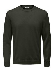 ONLY & SONS Sweter "Holger" w kolorze ciemnobrązowym rozmiar: L. Brązowe swetry męskie Only & Sons, l, bez wzorów, z bawełny, bez kołnierzyka. Za 92.42 zł.