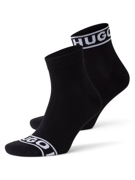 HUGO Skarpety w 2-paku - 2P SH LOGO CC W Kobiety Bawełna czarny|biały, 35-38. Białe skarpetki damskie Hugo, bez wzorów, z bawełny. Za 59.95 zł.
