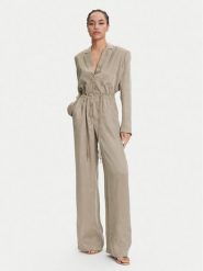 Guess Kombinezon W5YD14 WH5N2 Beżowy Regular Fit. Brązowe kombinezony damskie Guess, xl, z aplikacjami, z syntetyku, bez kołnierzyka, bez ramiączek. Za 689.99 zł.