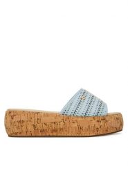 Roxy Klapki 2777024 Niebieski. Niebieskie klapki damskie Roxy, bez wzorów, z materiału, bez obcasa. Za 139.99 zł.