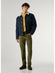Pepe Jeans Spodnie sztruksowe - Slim fit - w kolorze khaki rozmiar: W32. Brązowe spodnie materiałowe męskie Pepe Jeans, z aplikacjami, z jeansu, klasyczne. Za 235.50 zł.