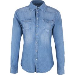 Koszula Pepe Jeans Rosie Blue. Niebieskie koszule damskie Pepe Jeans, bez wzorów, z jeansu, klasyczne, bez kołnierzyka, bez ramiączek. Za 99.00 zł.
