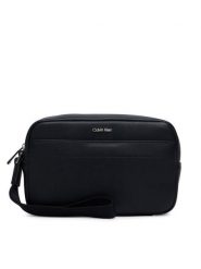 Calvin Klein Saszetka Raised Pouch W/ Handle LV04D1277G Czarny. Czarne saszetki męskie CALVIN KLEIN, ze skóry. Za 289.99 zł.