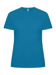 Clique Classic OC-T Women koszulka z bawełny ekologicznej. Niebieskie t-shirty damskie CLIQUE, l, bez wzorów, z bawełny, bez kołnierzyka. Za 116.19 zł.
