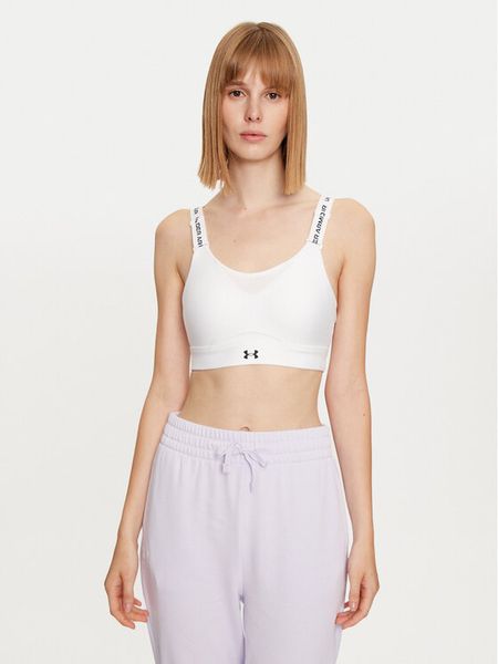 Under Armour Biustonosz sportowy Ua Infinity High Bra 1384112 Biały. Białe biustonosze sportowe damskie Under Armour, bez wzorów, z syntetyku. Za 129.99 zł.