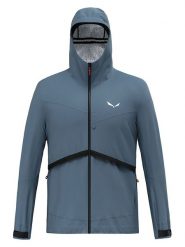 Salewa Kurtka hybrydowa "Puez Powertex" w kolorze niebieskim rozmiar: S. Niebieskie kurtki outdoor męskie Salewa, m, bez wzorów, bez kaptura. Za 550.36 zł.