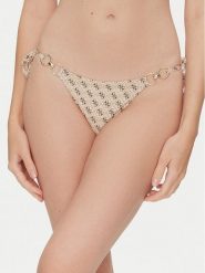 Guess Dół od bikini E5GO27 KCRL2 Beżowy. Brązowe bikini damskie Guess, z aplikacjami. Za 149.99 zł.