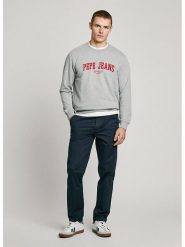 Pepe Jeans Spodnie chino "Poplin" w kolorze granatowym rozmiar: W29. Niebieskie spodnie materiałowe męskie Pepe Jeans, bez wzorów, z jeansu. Za 140.53 zł.