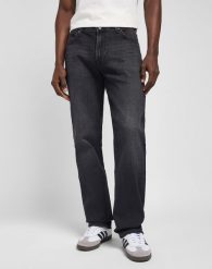 MĘSKIE SPODNIE LEE WEST BLACK USED 112339070. Czarne spodnie materiałowe męskie Lee, bez wzorów, z jeansu. Za 219.99 zł.