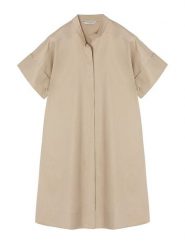 TATUUM Sukienka "Aliati" w kolorze beżowym rozmiar: 44. Brązowe sukienki damskie Tatuum, bez wzorów, z bawełny, bez kołnierzyka, bez ramiączek, midi. Za 170.87 zł.