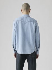 Levi's Koszula dżinsowa "Barstow" - Standard fit - w kolorze błękitnym rozmiar: L. Niebieskie koszule męskie Levi's, l, bez wzorów, z bawełny, bez kołnierzyka, bez ramiączek. Za 161.73 zł.