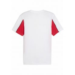 Męska koszulka AC Milan ftblARCHIVE PUMA White For All Time Red. Białe t-shirty sportowe męskie Puma, l, z gumy, bez ramiączek, do piłki nożnej. W wyprzedaży za 109.00 zł.