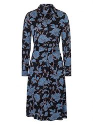 More & More Sukienka w kolorze czarno-niebieskim rozmiar: 42. Czarne sukienki damskie MORE & MORE, na imprezę, s, bez wzorów, z wiskozy, klasyczne, bez kołnierzyka, bez ramiączek, midi, rozkloszowane. Za 173.99 zł.