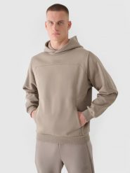 4F Bluza dresowa nierozpinana z kapturem męska 4F x Robert Lewandowski - khaki XXL. Brązowe bluzy sportowe męskie 4f, z aplikacjami, z bawełny, sportowe, bez kołnierzyka, bez ramiączek. W wyprzedaży za 139.99 zł.