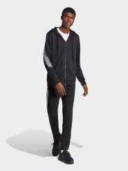 Adidas 2-częściowy strój sportowy w kolorze czarnym rozmiar: XXL. Czarne spodnie dresowe męskie Adidas, bez wzorów, z dresówki. Za 236.61 zł.
