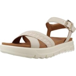 Sandały GEOX D XAND 2.1S Beżowy. Brązowe sandały damskie Geox, bez wzorów, ze skóry, bez obcasa. Za 398.99 zł.