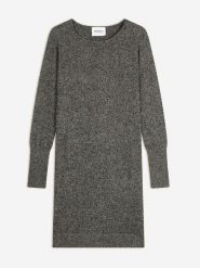 Perfect Cashmere Kaszmirowa sukienka "Molli" w kolorze szarym rozmiar: S. Szare sukienki damskie Perfect Cashmere, na co dzień, s, bez wzorów, z kaszmiru, bez kołnierzyka, bez ramiączek, midi, proste. Za 413.99 zł.