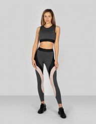 Trussardi Sport Top | 44T00023 1T000898 | Kobieta | Grafitowy. Szare topy damskie TRUSSARDI, m, bez wzorów, z elastanu, bez ramiączek. W wyprzedaży za 169.00 zł.