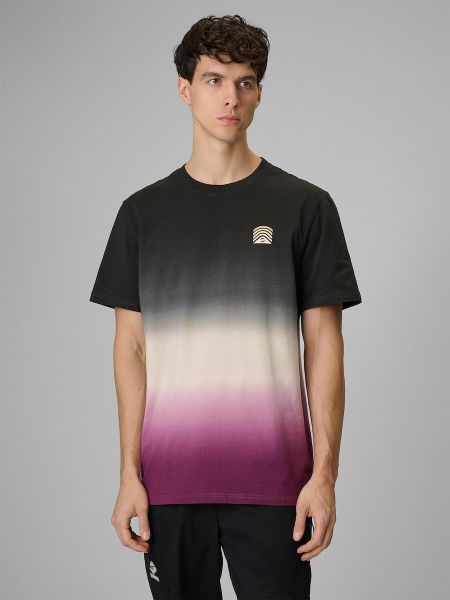 T-shirt relaxed z nadrukiem męski 4F 4FRSS26TTSHM3815. Czarne t-shirty męskie 4f, l, bez wzorów, z bawełny, bez kołnierzyka. Za 89.99 zł.