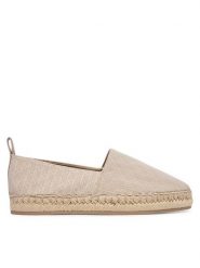 Calvin Klein Espadryle All Over CK HW0HW02933 Beżowy. Brązowe espadryle damskie CALVIN KLEIN, bez wzorów, z materiału, bez obcasa. Za 359.99 zł.
