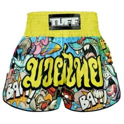 Spodenki treningowe TUFF Ready To Rumble. Żółte szorty damskie TUFF, bez wzorów, z materiału, biznesowe. Za 149.00 zł.