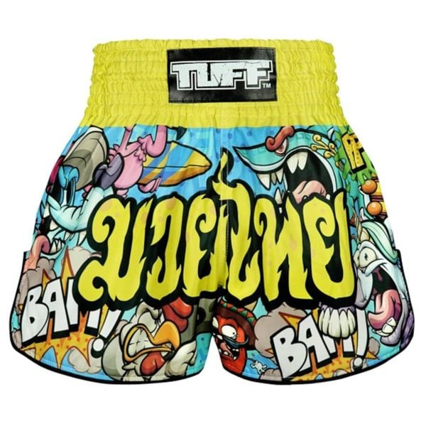 Spodenki treningowe TUFF Ready To Rumble. Żółte szorty damskie TUFF, bez wzorów, z materiału, biznesowe. Za 149.00 zł.